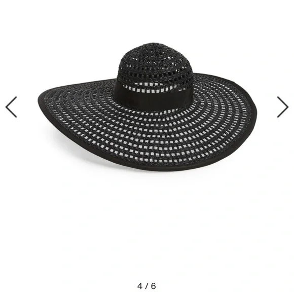 Eugenia Kim Sunny Wide Brim Sun Hat in black Eugenia Kim Sunny Do Not Disturb Floppy Sun Hat | Neiman Marcus main image 3